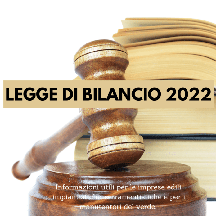 legge di bilancio 2022